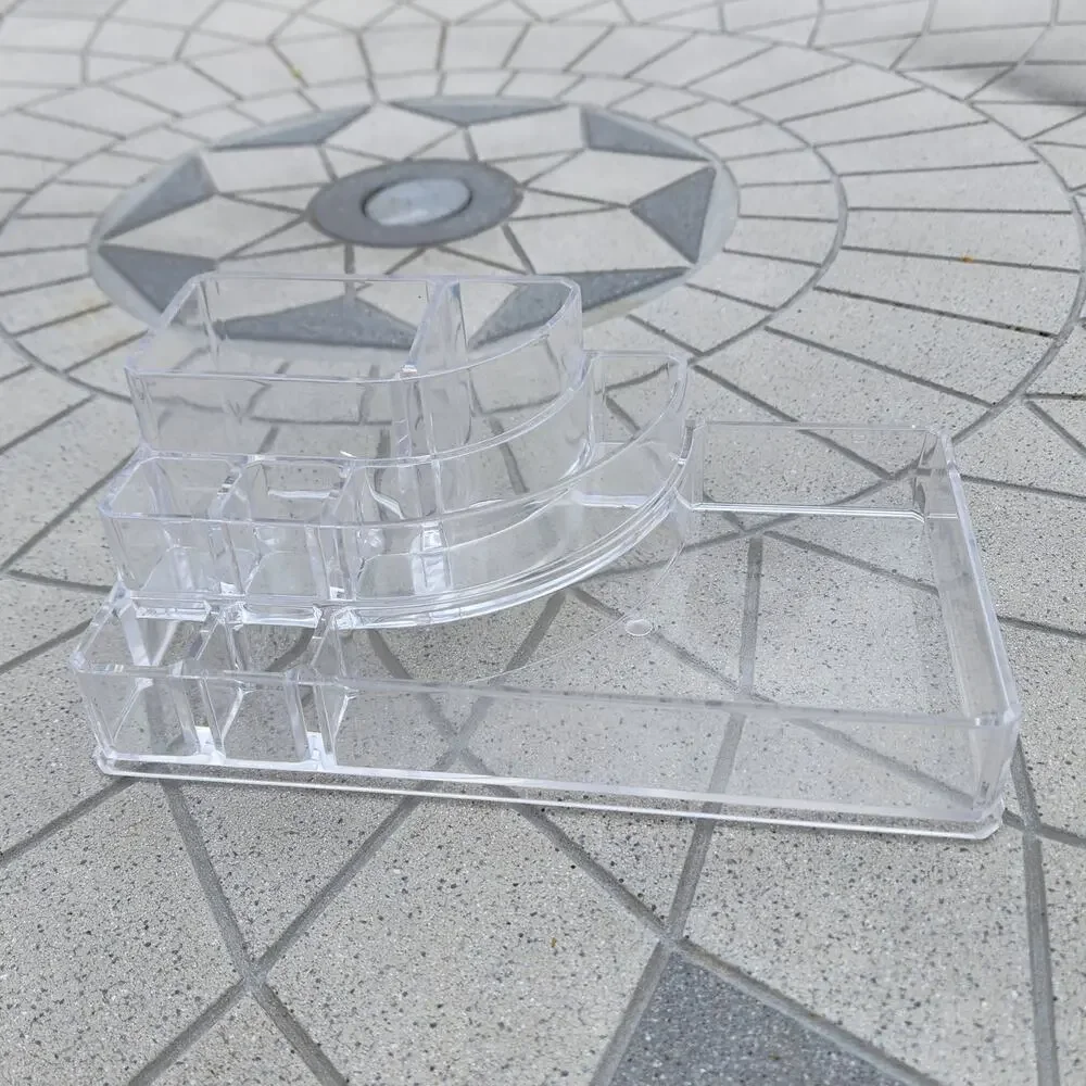 Clear Make Up Craft Acrylic Plastic Storage Caddy Bundle Lot - Picture 2 of 8